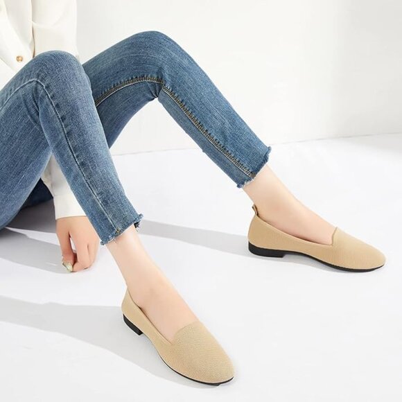 Women's Sparkly Flats Shoes Shiny Mesh Loafers Shoes Soft Memory Foam Flats, New - Picture 3 of 8